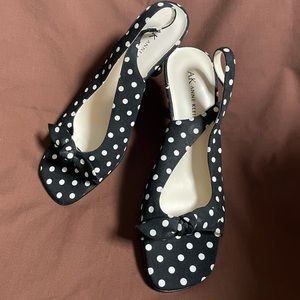 AK Anne Klein polka dot Sandals